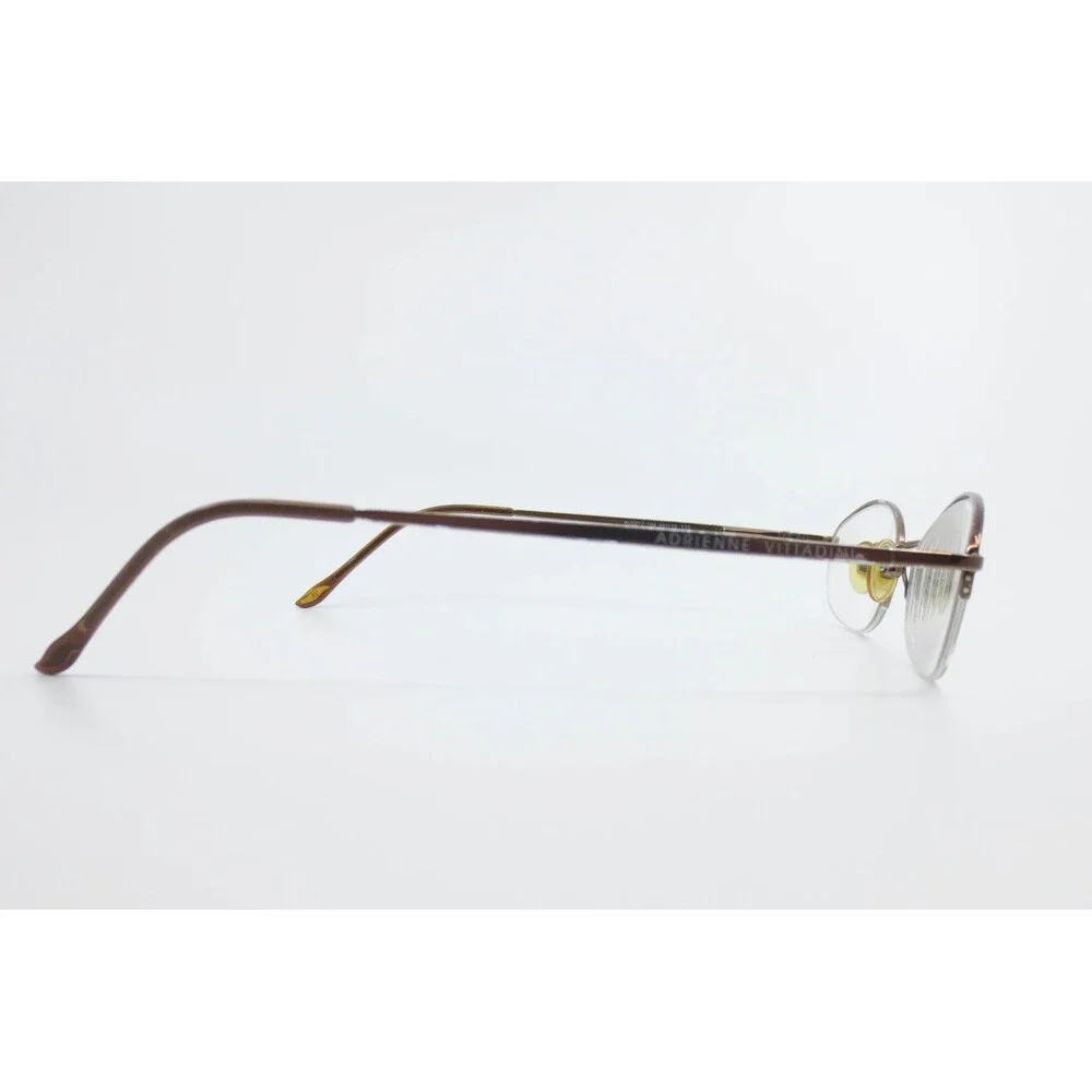 Adrienne Vittadini AV6012 108 Bronze Oval Semi Rimless Eyeglasses 49-19-135